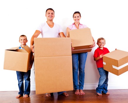 Commercial movers handling office furniture and equipment during a Waterloo relocation