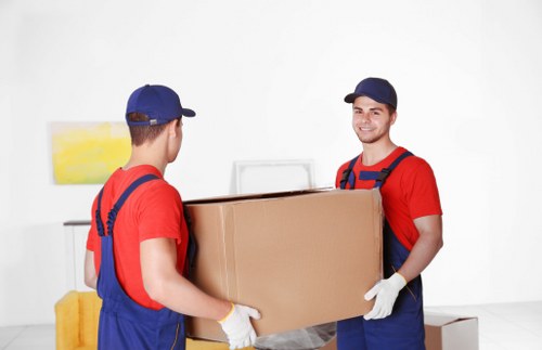 Removal team preparing a flat move in Waterloo