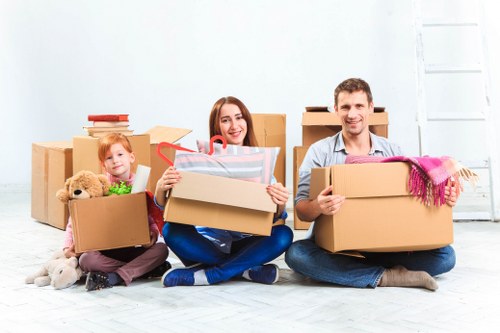 Student removals planning in Waterloo with packed boxes ready for transport