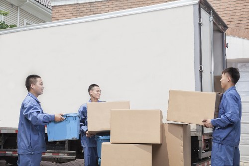 Man and van team assisting with office relocation in Waterloo