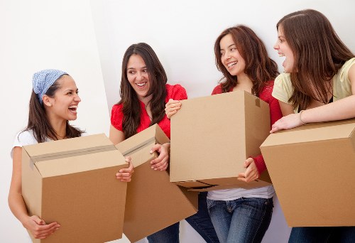 Movers coordinating a Waterloo business relocation