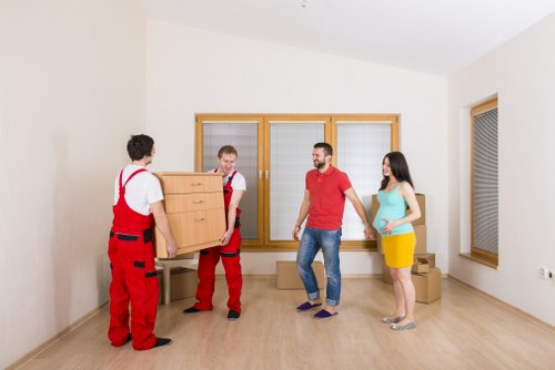 Packed moving boxes ready for removal services in Waterloo
