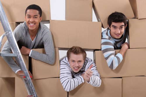 Moving team protecting property during a Waterloo house move