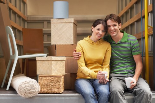 Movers in Waterloo preparing a residential move with organized care