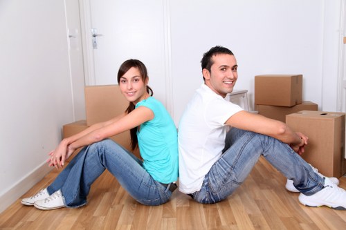 Packed moving boxes in a Waterloo apartment